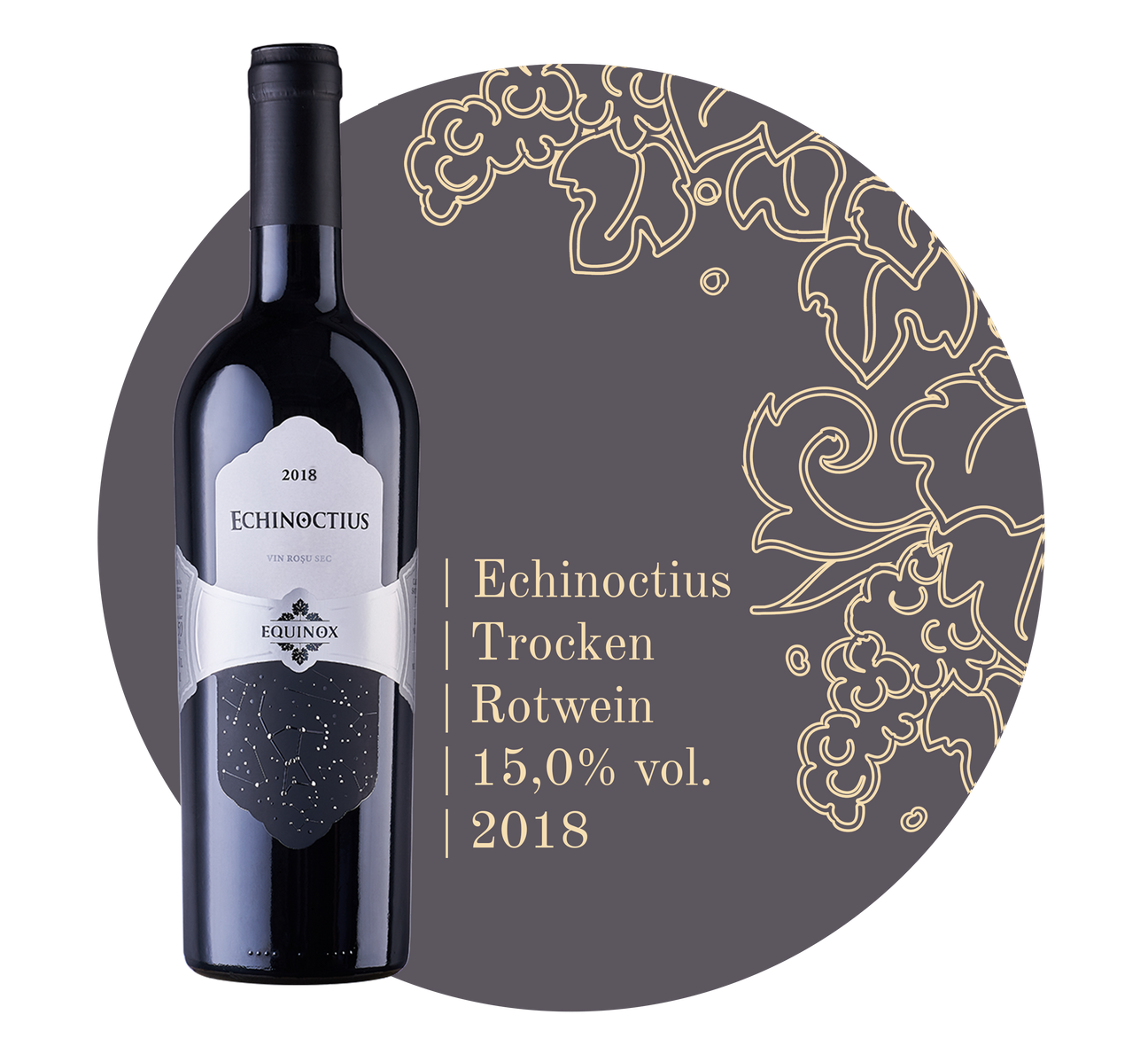 Echinoctius 2018 Equinox Rotwein Moldawien
