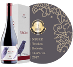 NEGRE 2017 – trockener moldawischer Rotwein von Fautor aus Feteasca Neagra und Rara Neagra, tief rubinrot, Produktfoto im Moldawine-Shop