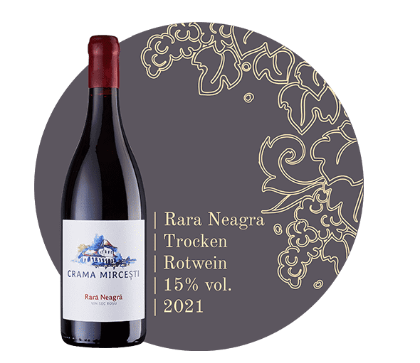 Crama Mircești Rară Neagră 2021 Rotwein aus Moldawien IGP Codru