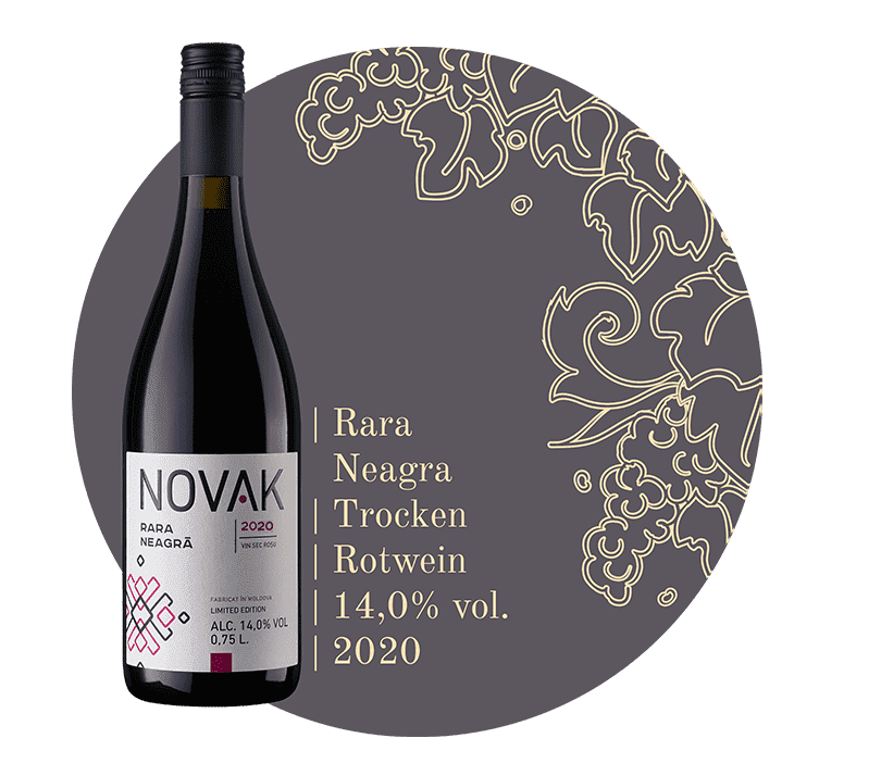 NOVAK Rară Neagră 2020 Rotwein aus Moldawien Valul lui Traian