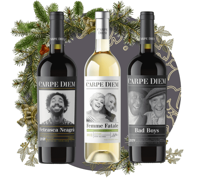 Carpe Diem Weinpaket mit Feteasca Neagră 2024, Femme Fatale 2021 und Bad Boys 2019 von Casa Luca