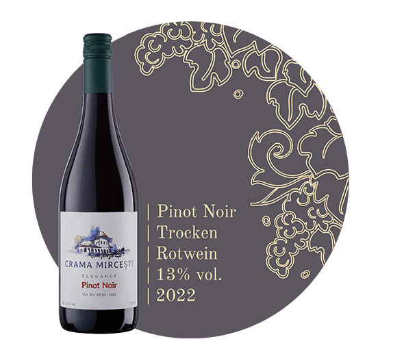 Pinot Noir Élegance 2022 von Crama Mircești – moldawischer Pinot Noir aus IGP Codru im klaren, präzisen Stil