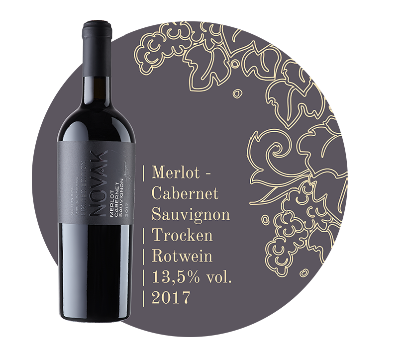 Merlot-Cabernet Sauvignon 2017 -  Rotwein Cuvée von NOVAK Winery  MOLDAWINE Wein aus Moldawien kaufen