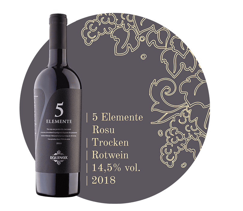 MOLDAWINE | Equinox; 5 Elemente Rosu – Cuvée rot; Jetzt premium Weine kaufen - Entdecken Sie den Geschmack und das Lebensgefühl Moldawiens. Genießen Sie authentisch produzierte moldawische Weine aus autochthonen Rebsorten. Einfach bequem online bestellen und wir bringen die besten moldawischen Weine zu Ihnen nach Hause. Wein aus Moldawien kaufen; moldawischer Wein; prämierte weine; guter rotwein; rotwein einkaufen; roséwein; orange wine; wein geschenk;