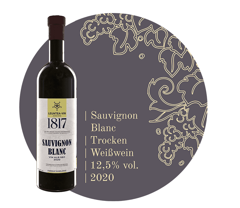 MOLDAWINE | Leuntea-Vin Sauvignon  Blanc; Jetzt moldawische Weine kaufen - Entdecken Sie den Geschmack und das Lebensgefühl Moldawiens. Genießen Sie authentisch produzierte moldawische Weine aus autochthonen Rebsorten. Einfach bequem online bestellen und wir bringen die besten moldawischen Weine zu Ihnen nach Hause.  Wein aus Moldawien kaufen; moldawischer Wein; guter rotwein; rotwein einkaufen; roséwein; orange wine; wein geschenk; wein laden